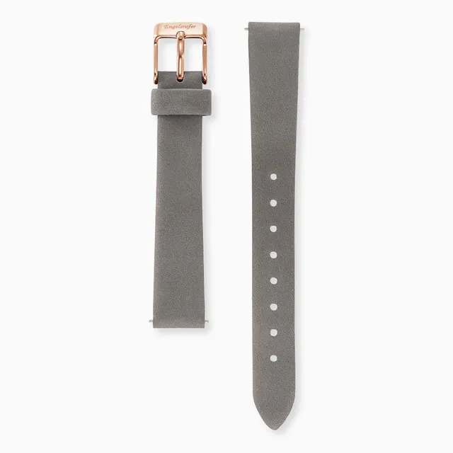 Engelsrufer curea ceas piele gri 14 mm rose gold