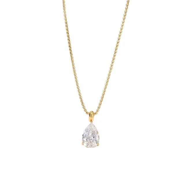 Rafini Crystal Drop lantisor reglabil placat aur