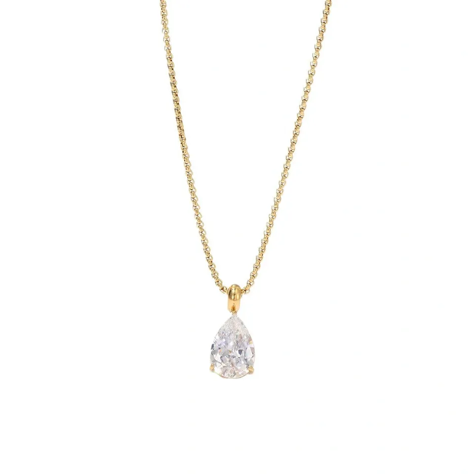 Rafini Crystal Drop lantisor reglabil placat aur