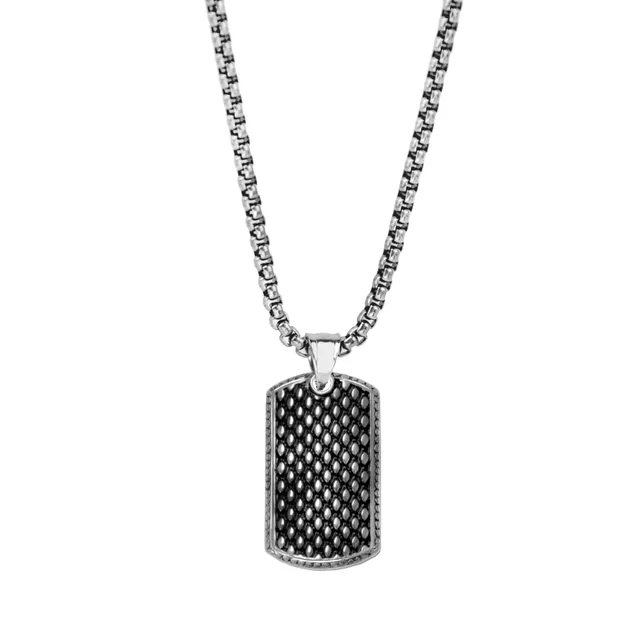 Frank 1967 Patterned Dog Tag lănțișor gravat