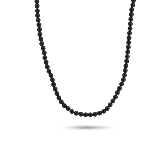 Frank 1967 Agate Bead colier agat negru pietre naturale