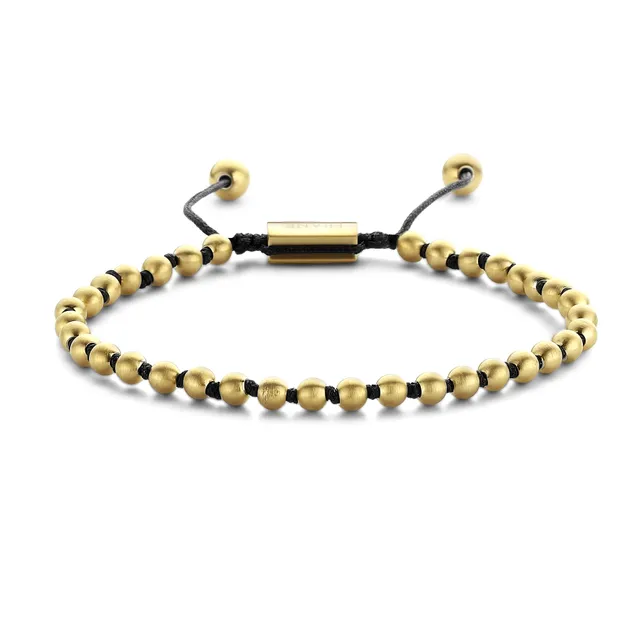 Frank 1967 Matte Steel Bead Cord brățară aurie oțel mat