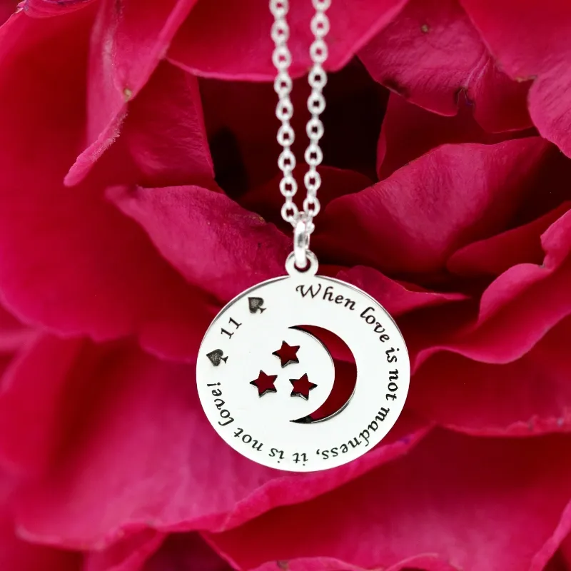Margeluta Luna si Stelute lantisor argint 925 personalizat