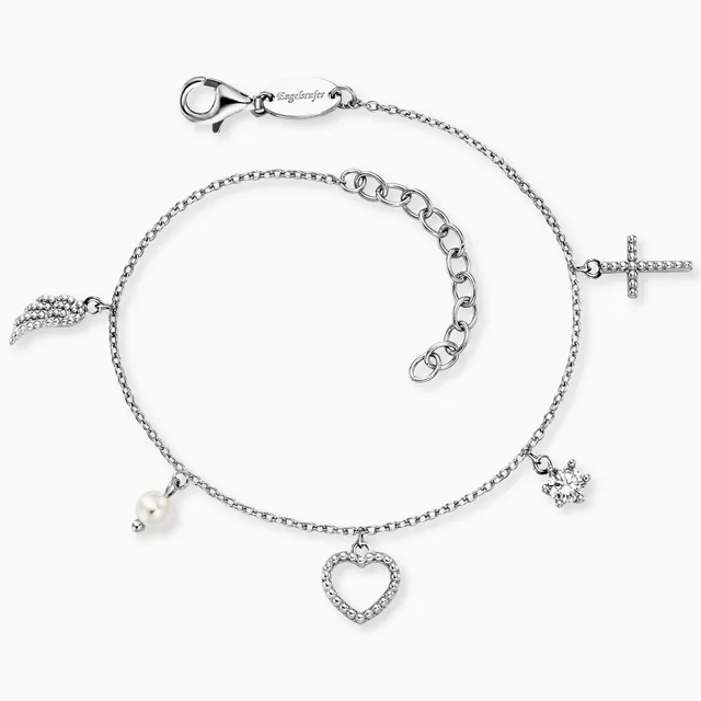 Engelsrufer Glaube Liebe Hoffnung bratara argint zirconia