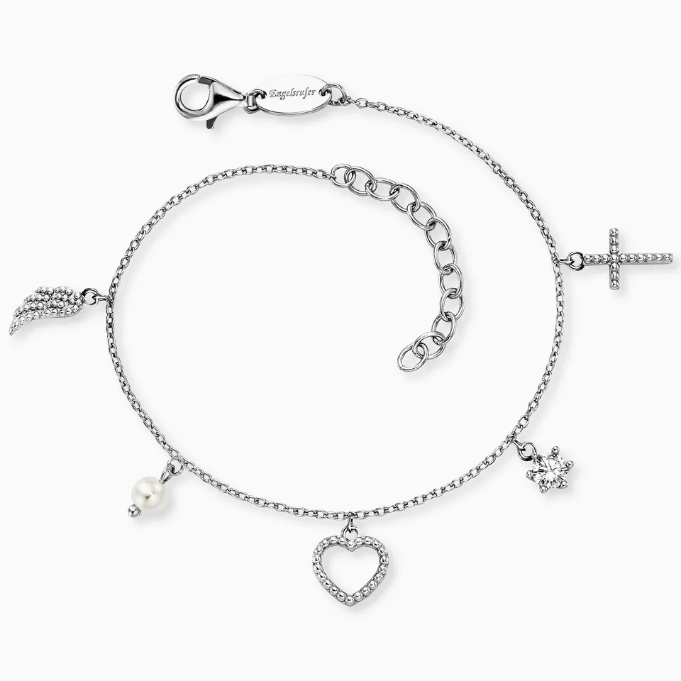 Engelsrufer Glaube Liebe Hoffnung bratara argint zirconia