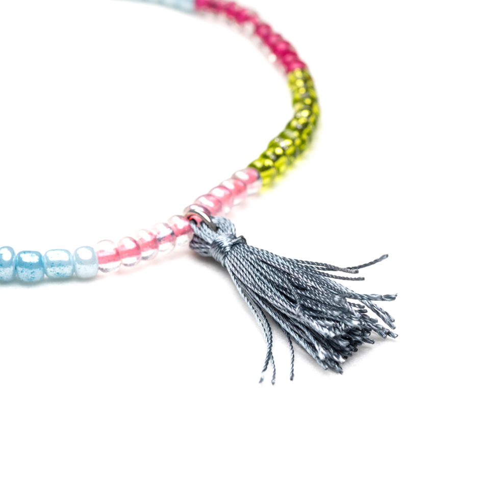 CrisFeather Tira brățară gleznă mărgele multicolor
