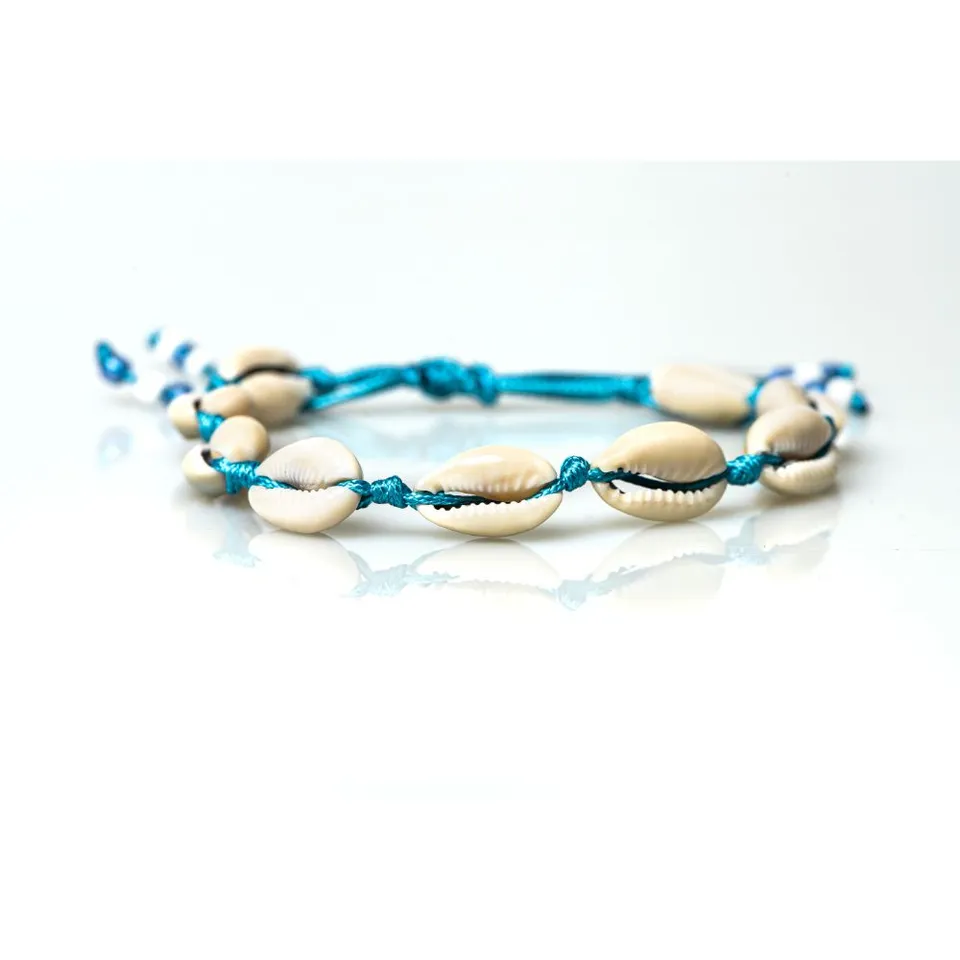 CrisFeather Ocean bratara glezna scoici turquoise rezistenta apa