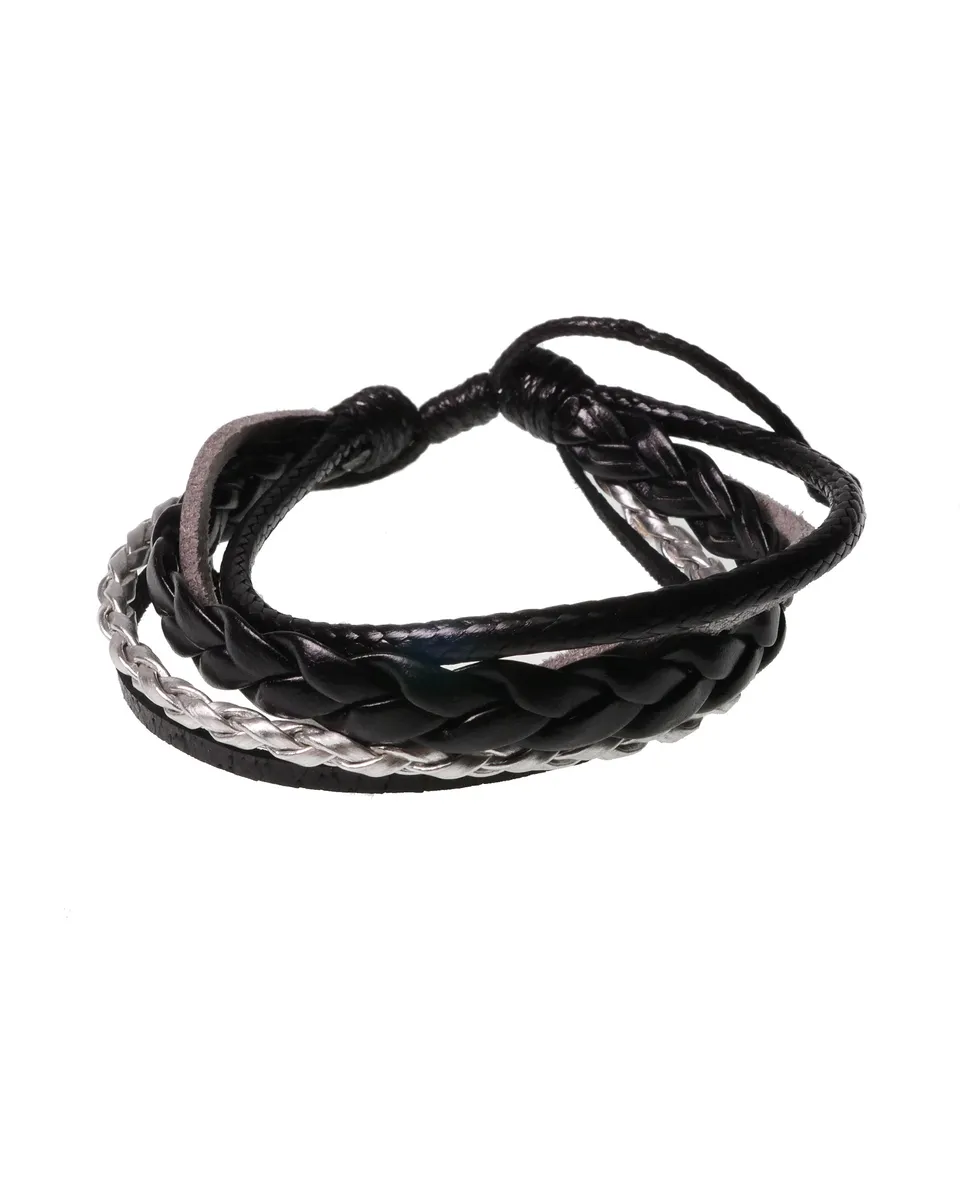 CrisFeather Dark Scent bratara piele neagra casual