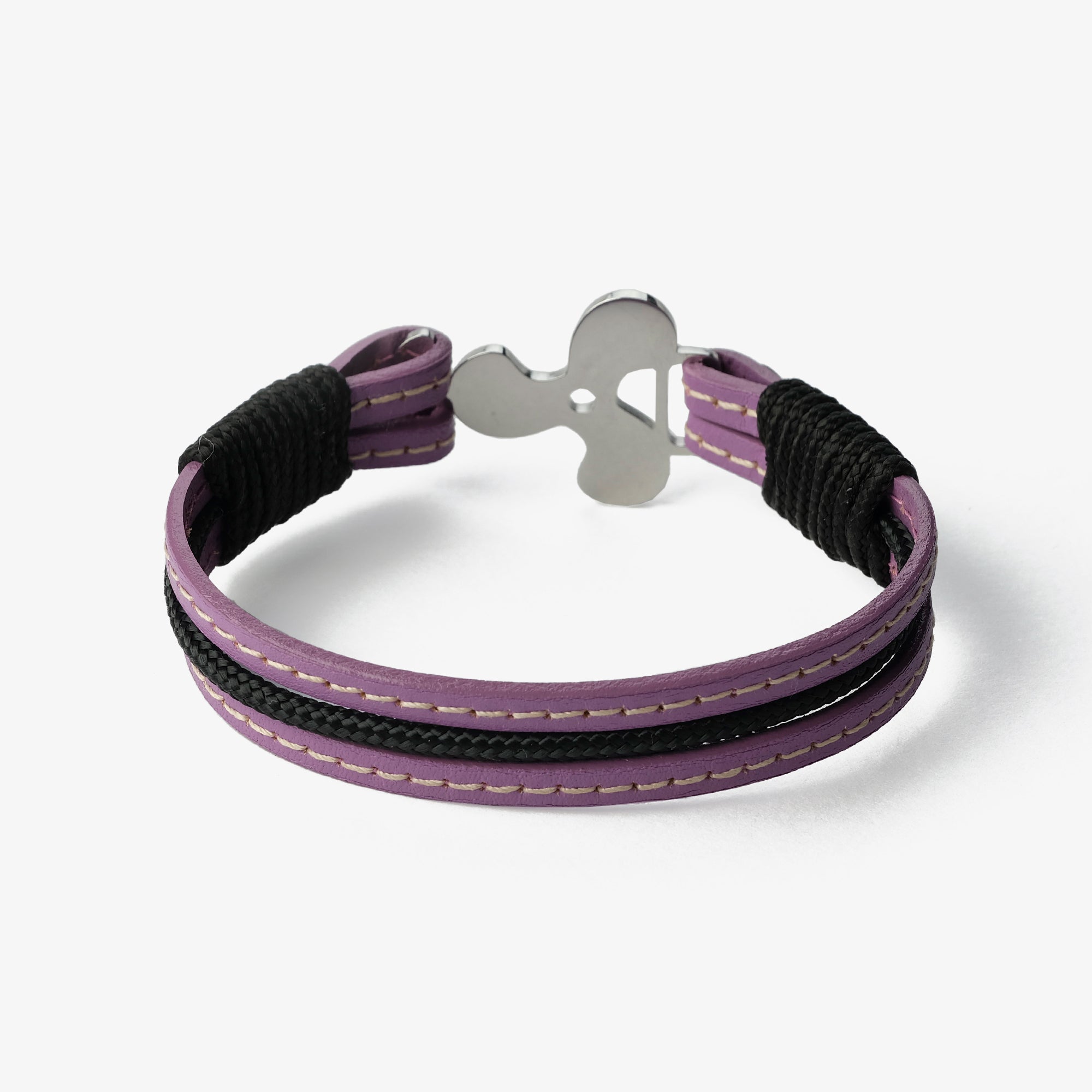 Old Skipper Lavender Mist bratara piele lila cusuta