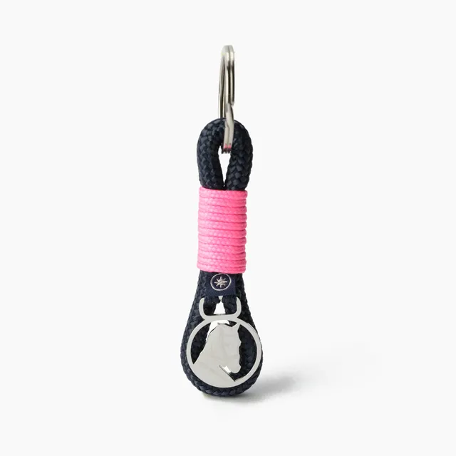 Old Skipper Pink Knot Horse breloc șnur bleumarin-roz