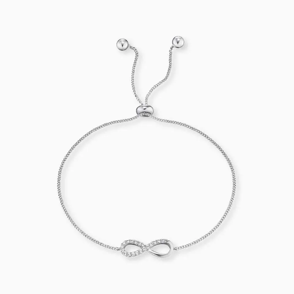 Engelsrufer Infinity brățară argint 925 cu zirconia reglabilă