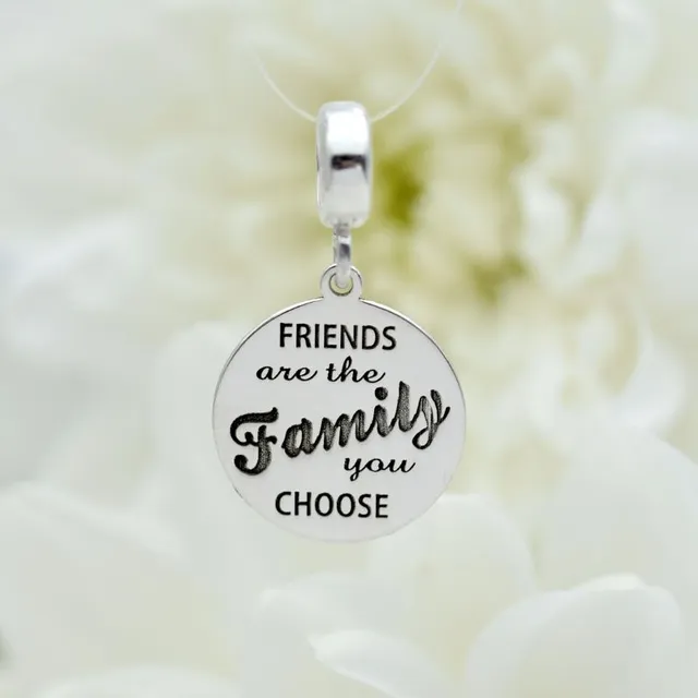 Mărgeluța din Cristal Friends charm bănuț argint 925 personalizat