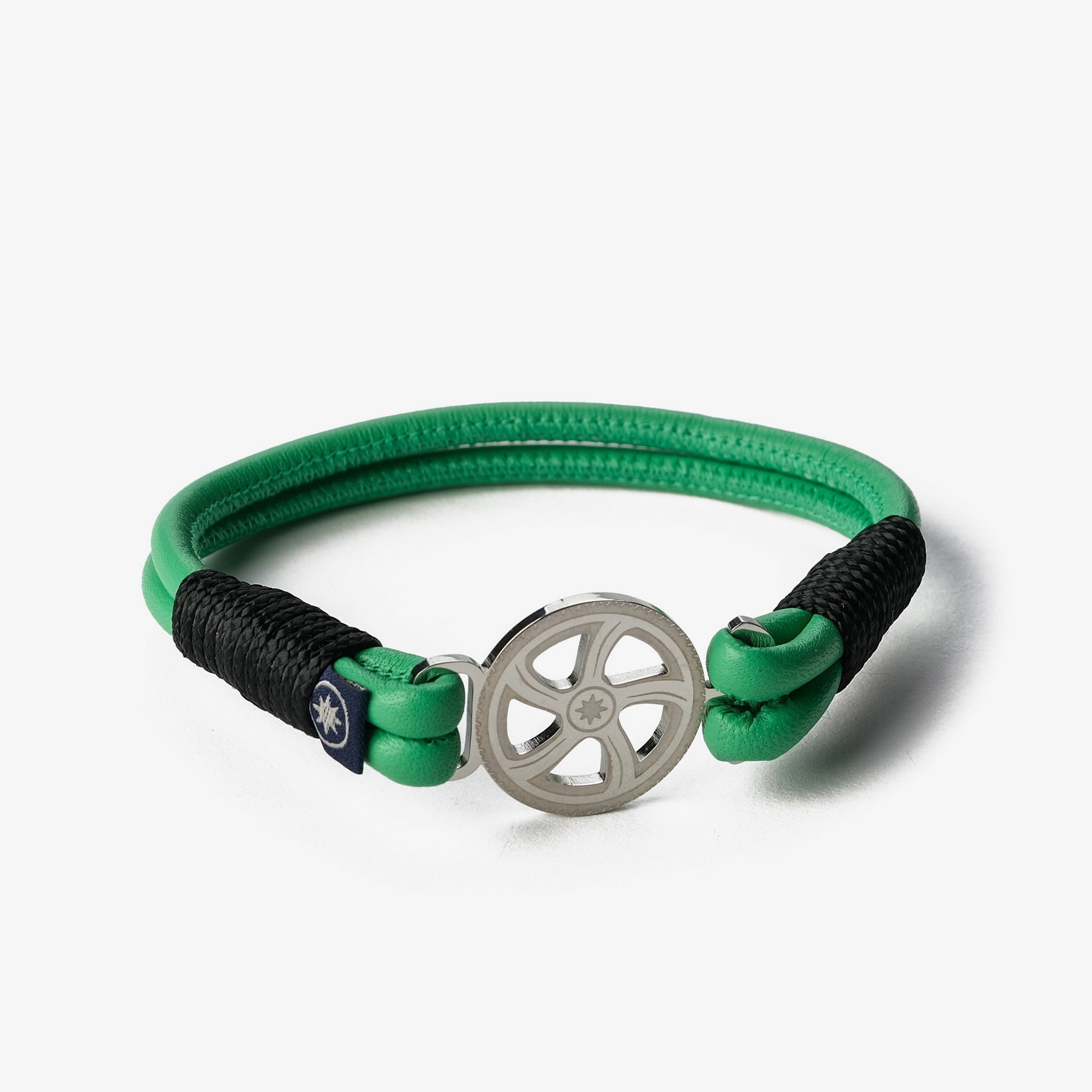 Old Skipper Seafarer's Dream brățară piele jad-negru M 18cm