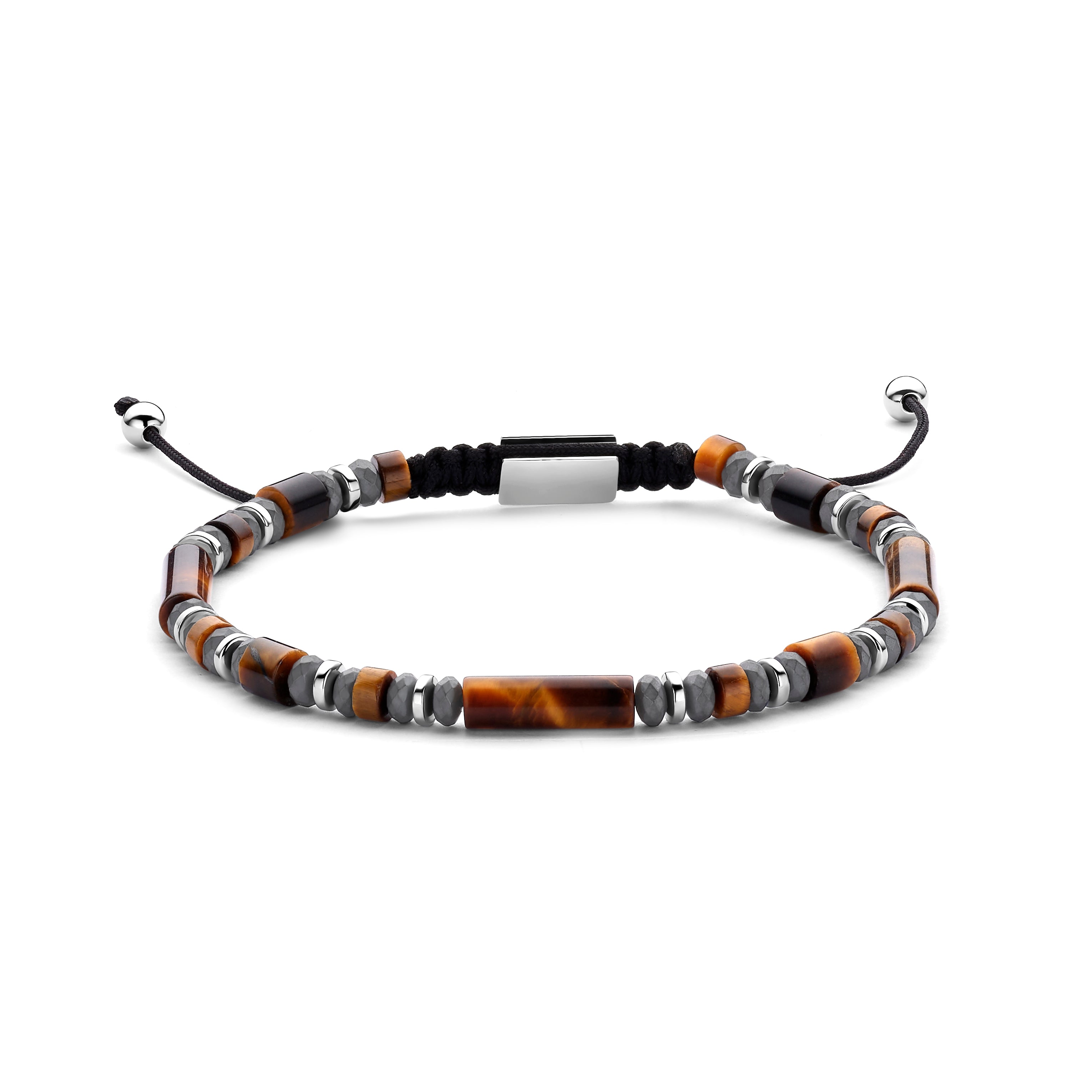 Frank 1967 Natural Stone Bead brățară agat negru