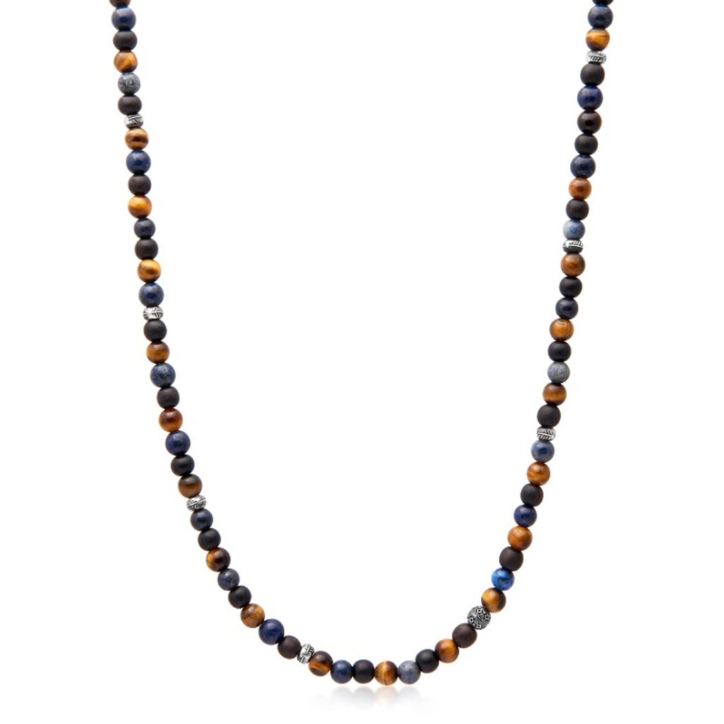 Dualstax 6mm colier barbati pietre tiger eye 50cm