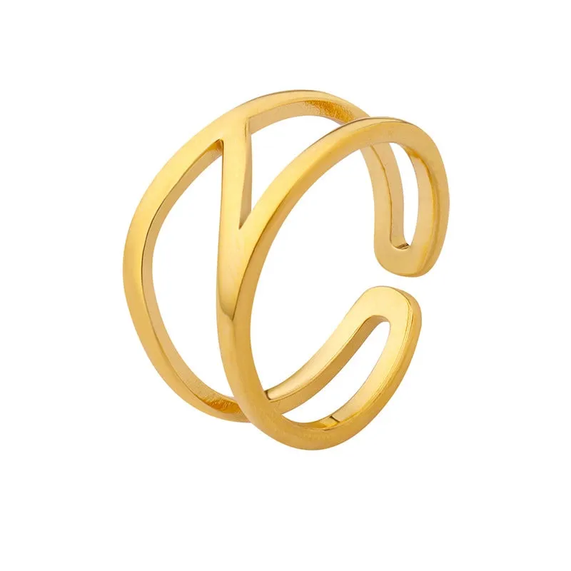 Rafini Infinity Loop inel reglabil placat aur