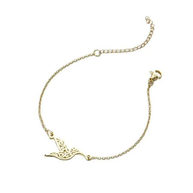 Rafini Golden Bird brățară placată aur 18K