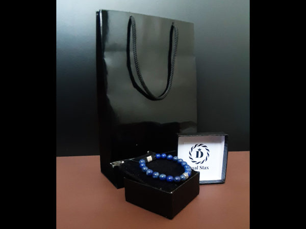 Dualstax Lapis Lazuli brățară lapis 8mm reglabilă