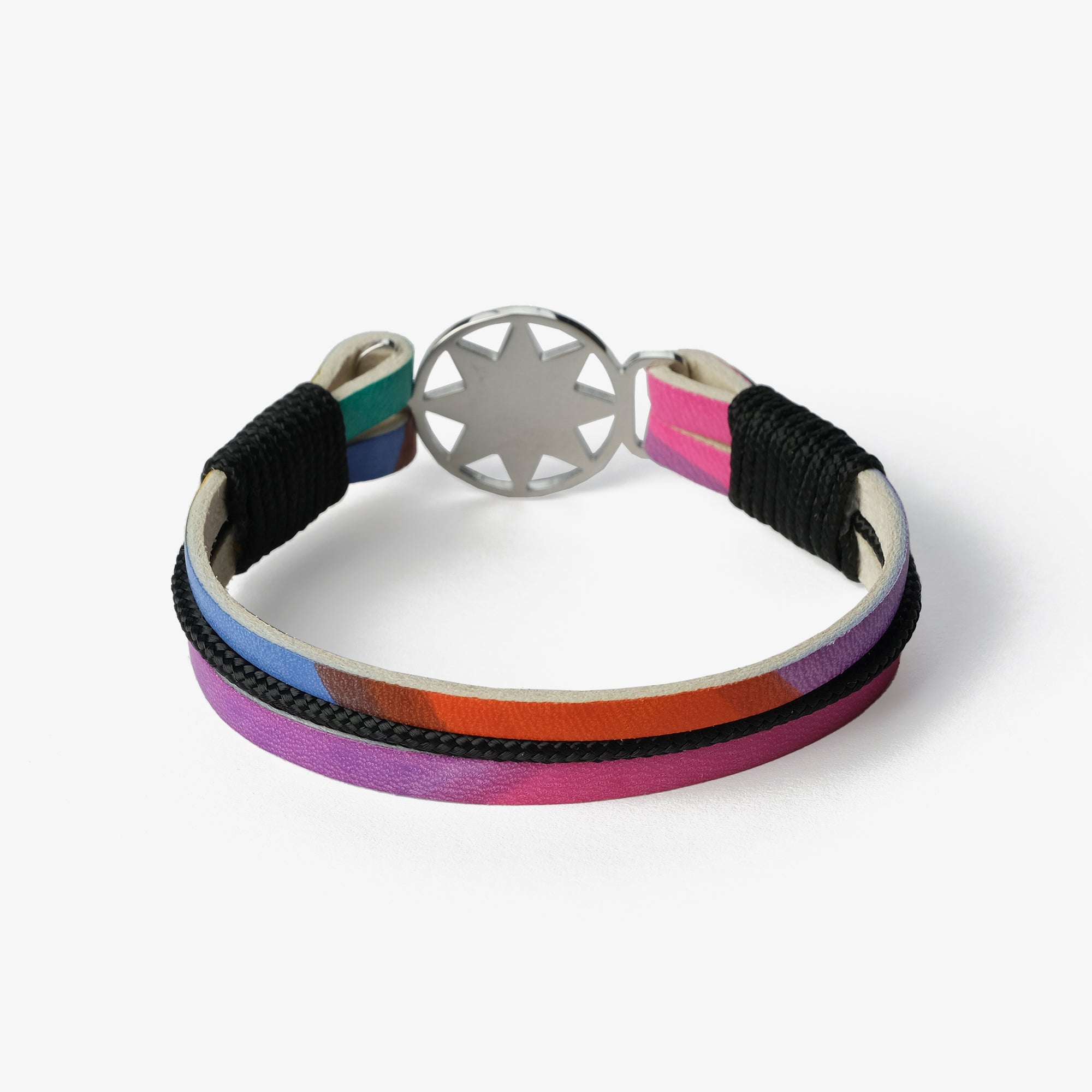 Bratara piele Old Skipper Pride multicolor stea nordica