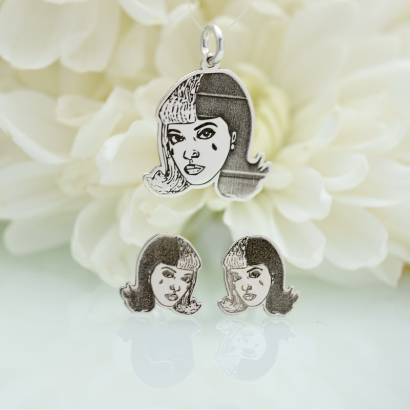 Margeluta.dincristal Melanie Martinez set bijuterii argint 925