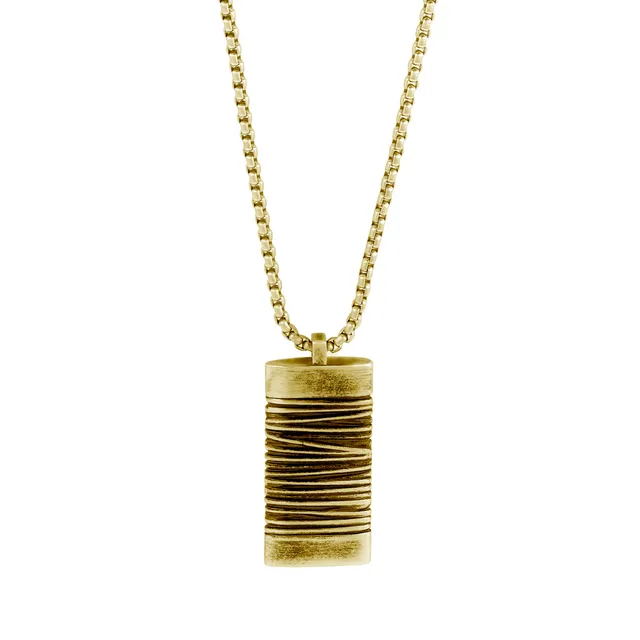 Frank 1967 Rectangular Pendant colier otel auriu