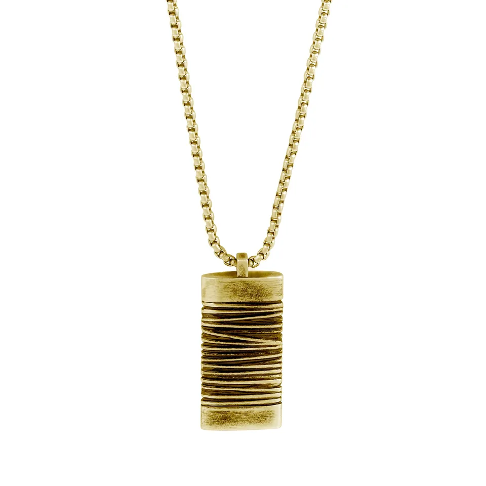 Frank 1967 Rectangular Pendant colier otel auriu