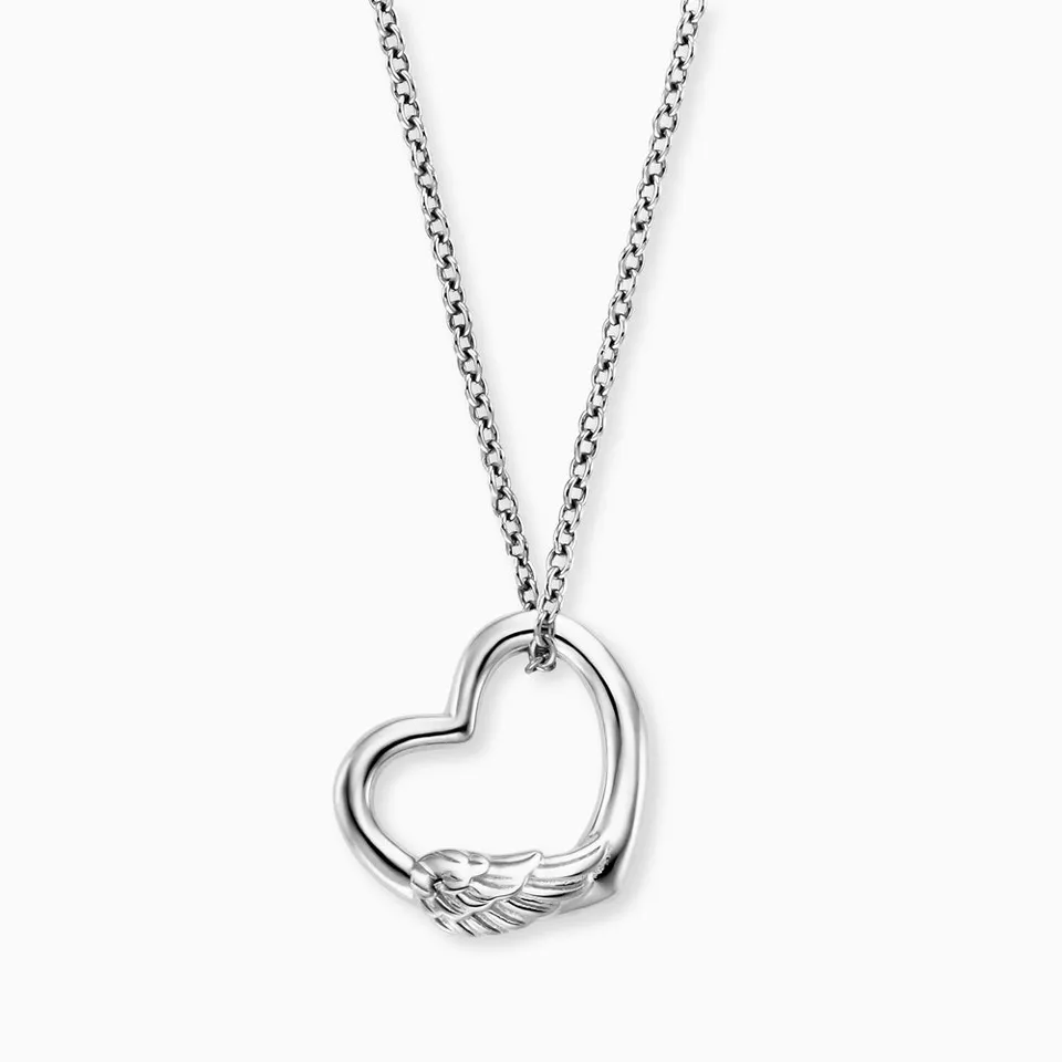 Engelsrufer With Love Herzflug colier argint