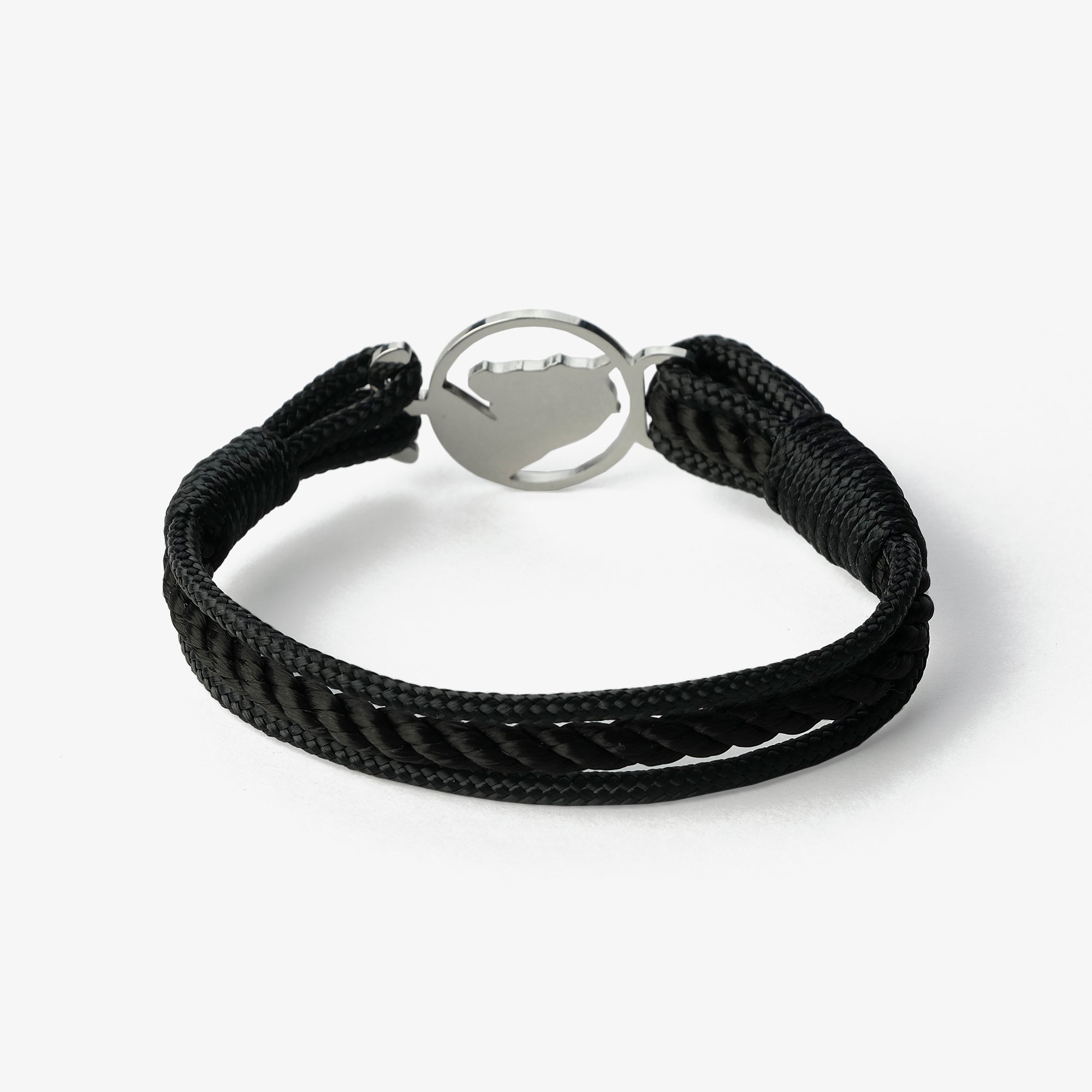 Old Skipper Midnight Onyx brățară Horse neagră din sfoară