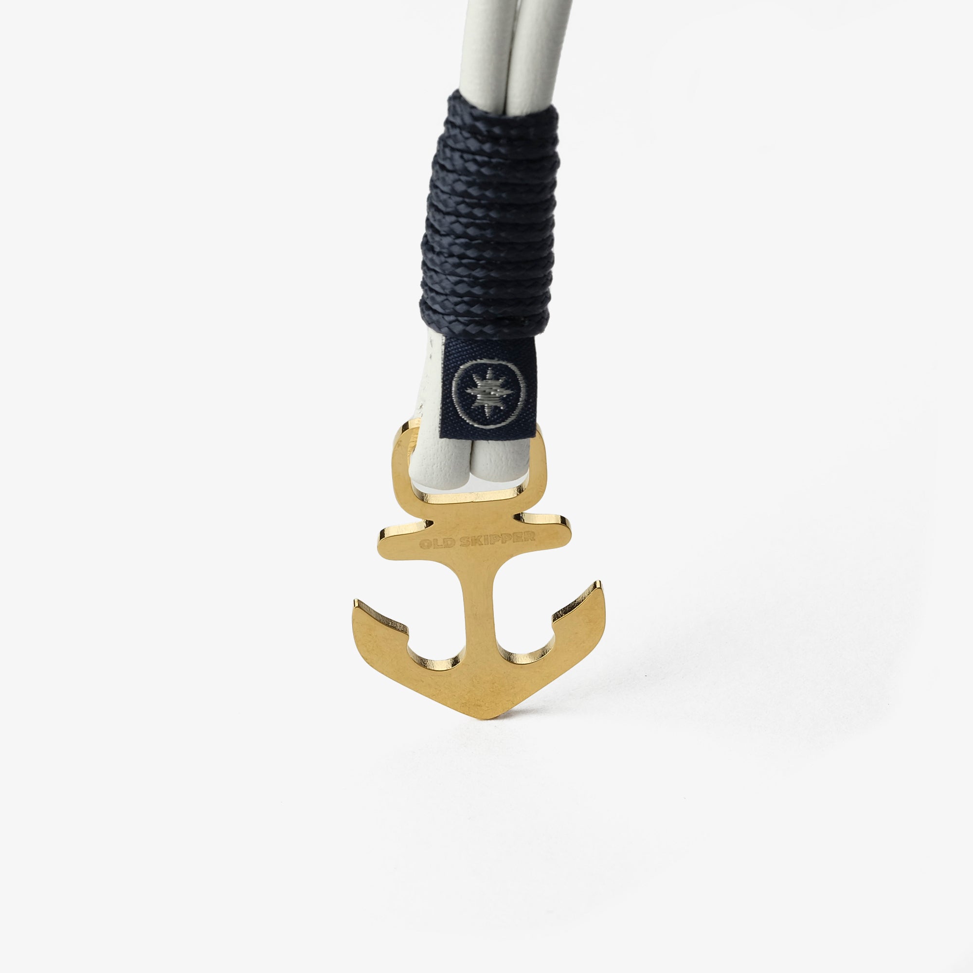Old Skipper Sea Foam Dream Anchor brățară piele albă