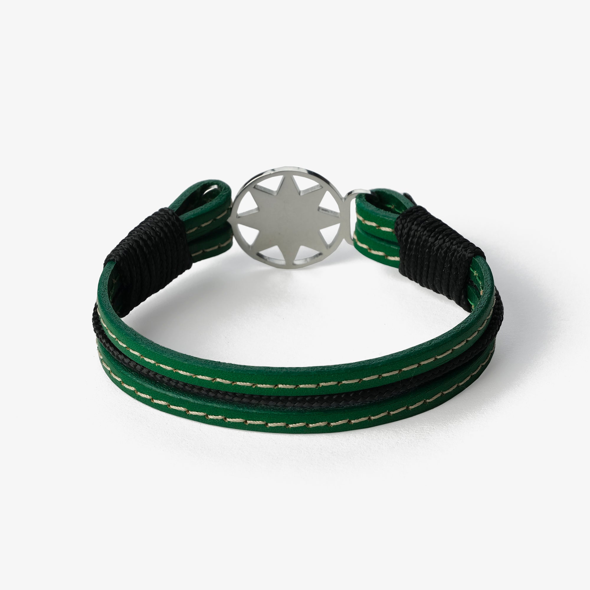 Old Skipper Green Fusion brățară piele verde North Star