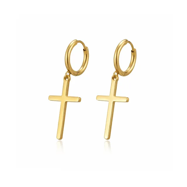 Rafini Gold Cruce cercei aurii 18K
