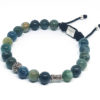 Dualstax Agat Moss brățară unisex agat verde reglabilă