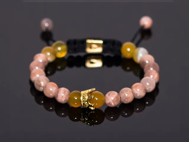 Dualstax Moonstone bratara aur 14ct piatra lunii