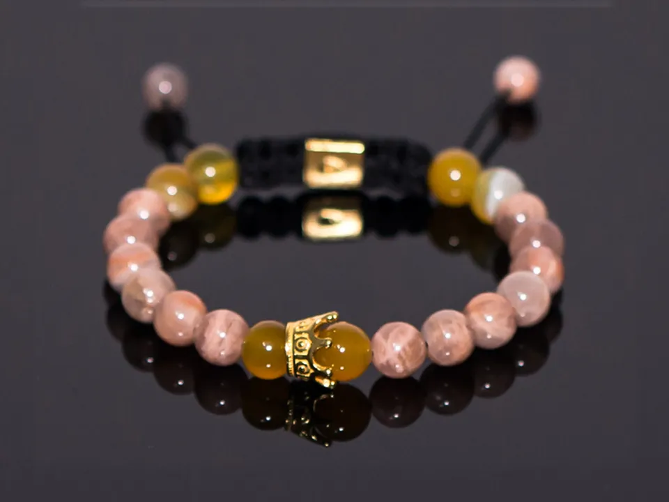 Dualstax Moonstone bratara aur 14ct piatra lunii