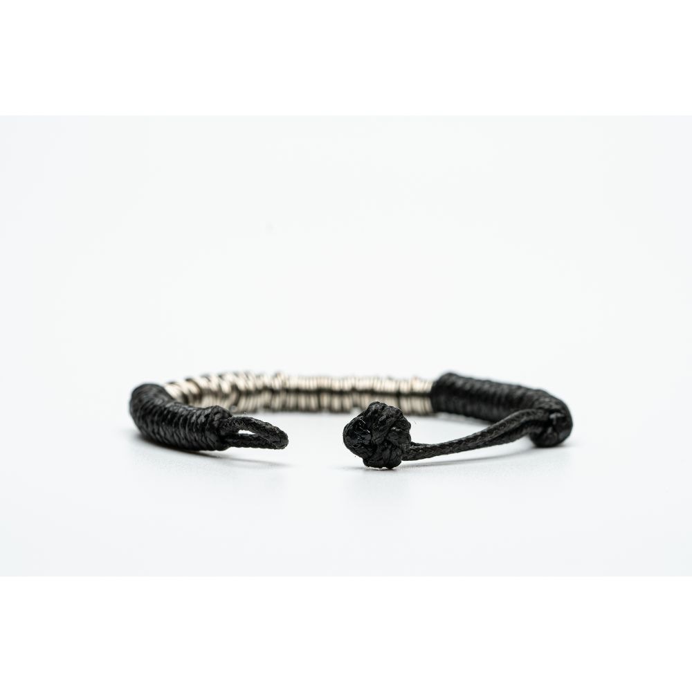 CrisFeather RockStyle brățară unisex negru-argintiu zale inox