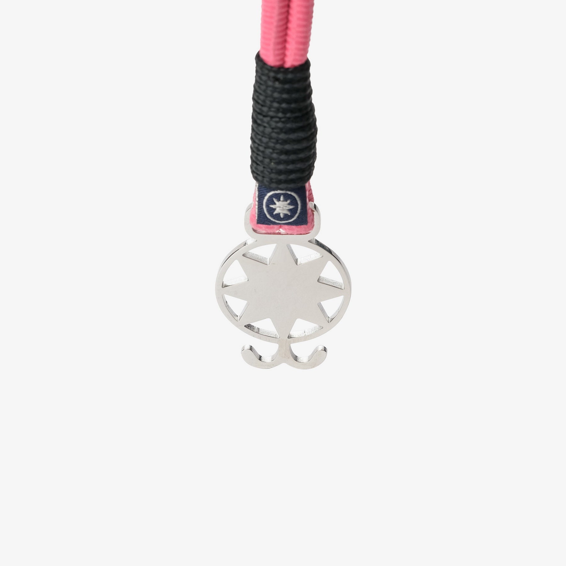 Old Skipper Pink Horizon bratara piele roz-negru ancora