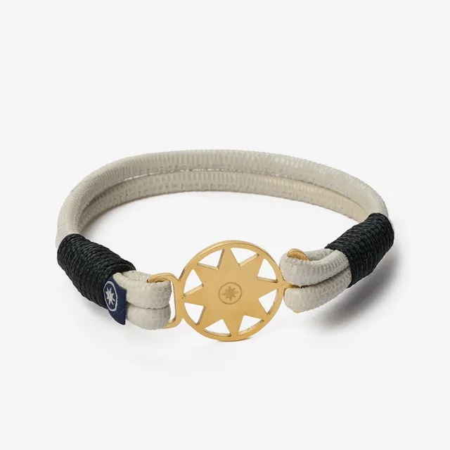Old Skipper NPLPLB-886NSG bratara piele North Star alb-bleumarin