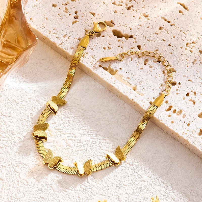 Rafini Butterfly Grace bratara aur 18K reglabila fluture
