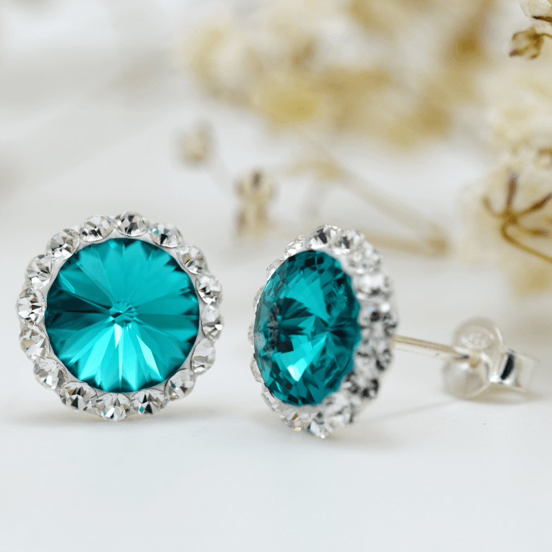 Mărgeluța din Cristal Rivoli Ball cercei argint 925 cu șurub