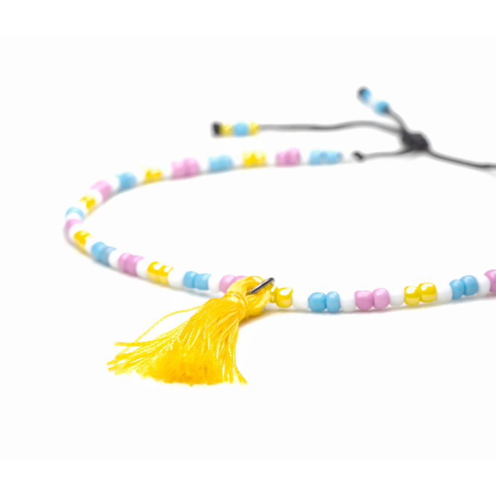 CrisFeather Raya brățară gleznă multicolor ciucure