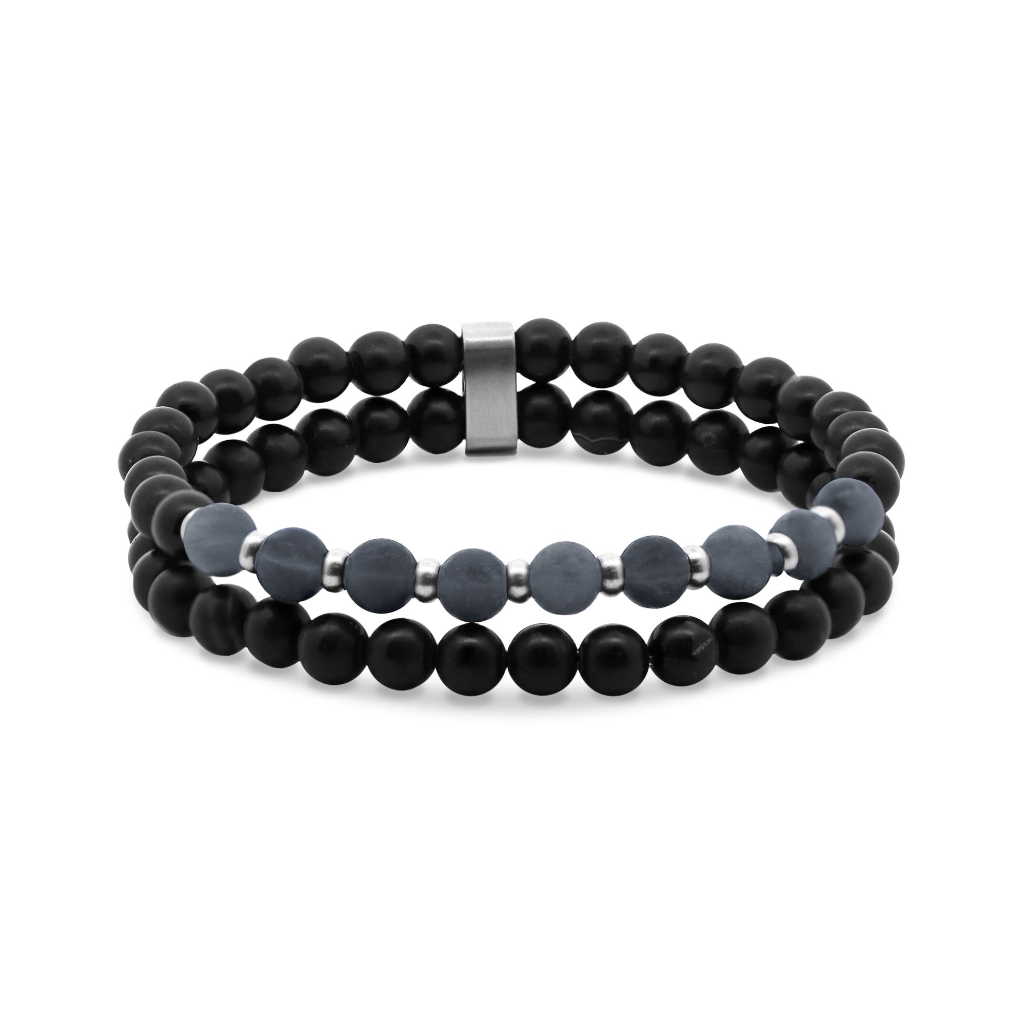 Frank 1967 Double Beads bratara margele albastru