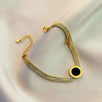 Rafini Cifre Romane bratara aurie placat aur