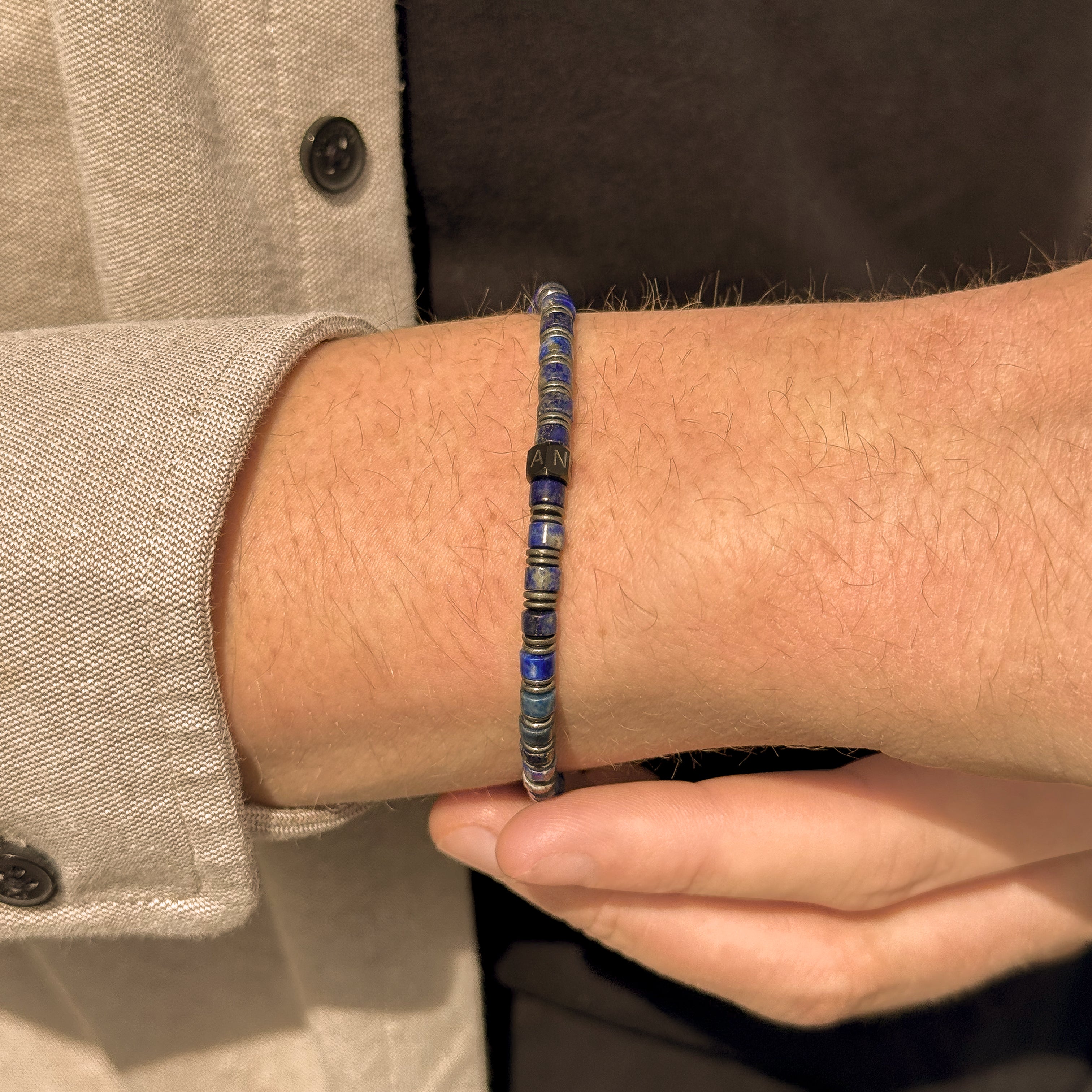 Frank 1967 Brushed Bead bratara albastra