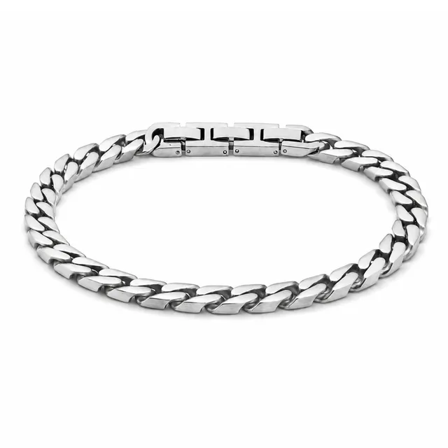 Frank 1967 Steel Chain bratara lant otel argintiu