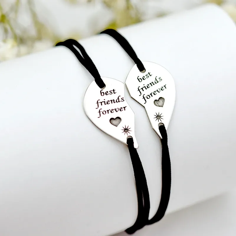 Margeluta Best Friends Forever set brățări argint inimă