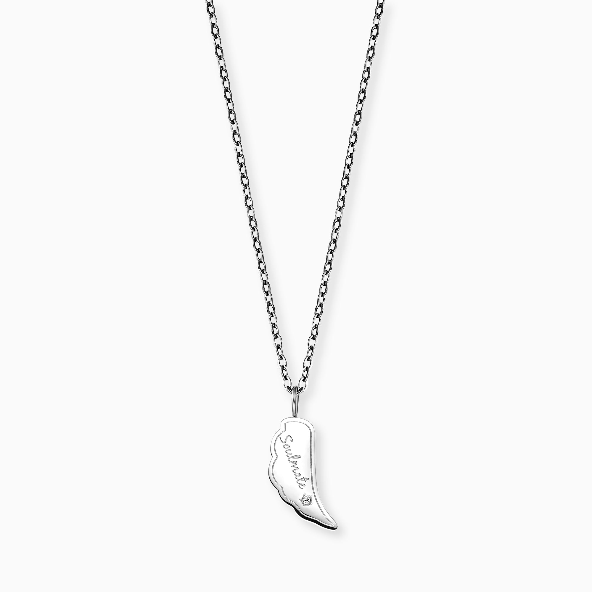 Colier Engelsrufer MySteel Soulmate oțel cu felicitare