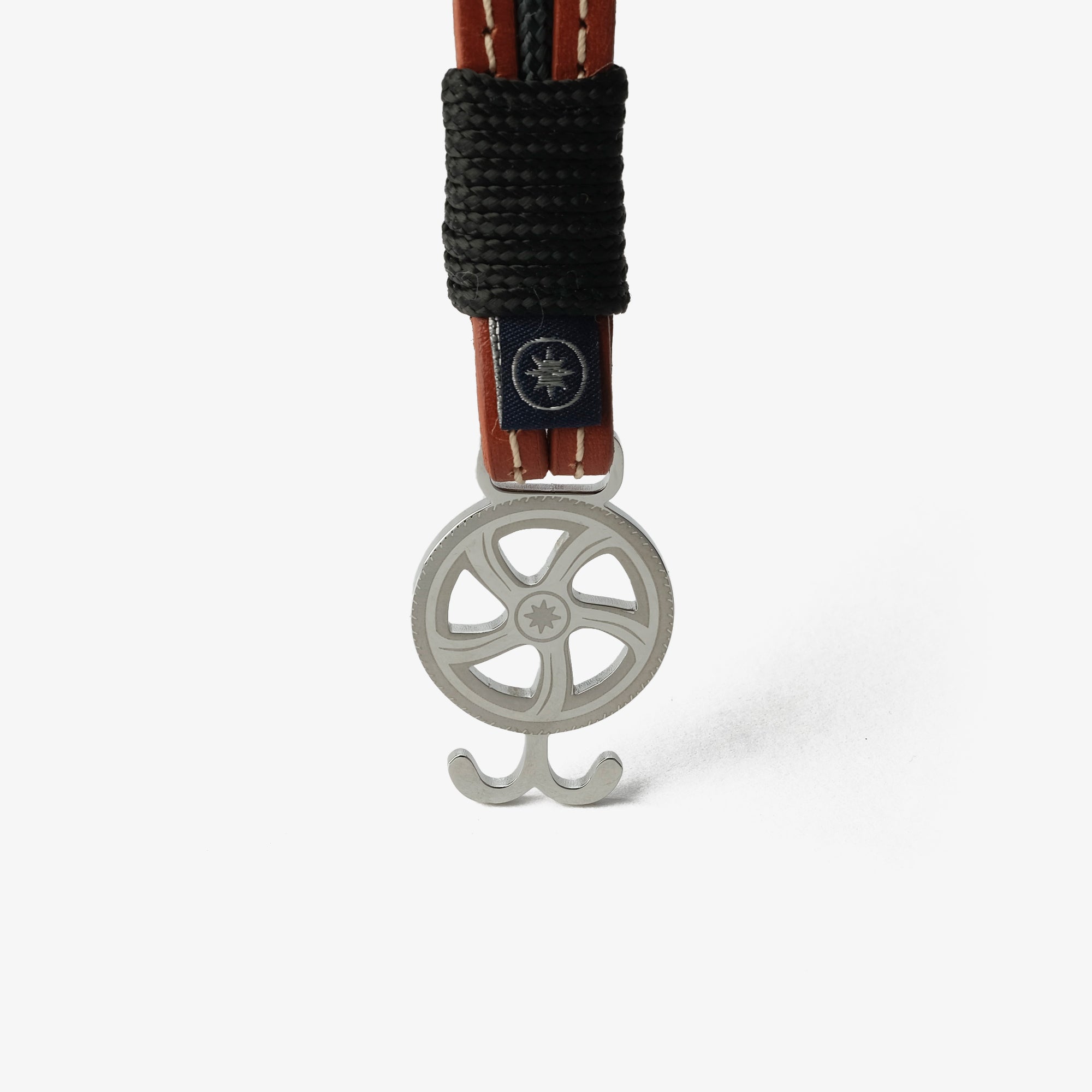 Old Skipper Earth Embrace bratara piele maro-negru