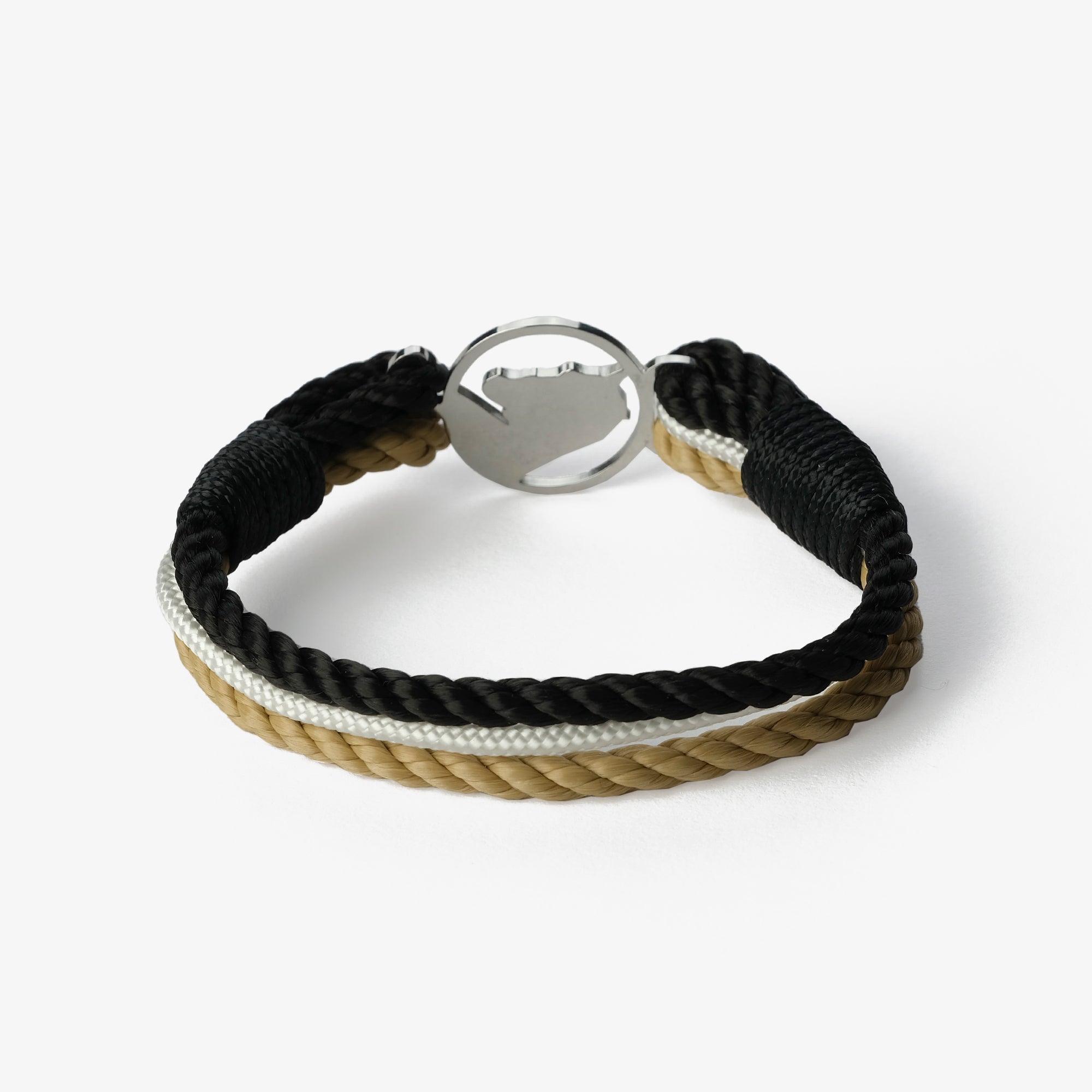 Bratara sfoara Old Skipper Sandswept Fusion negru-bej cal