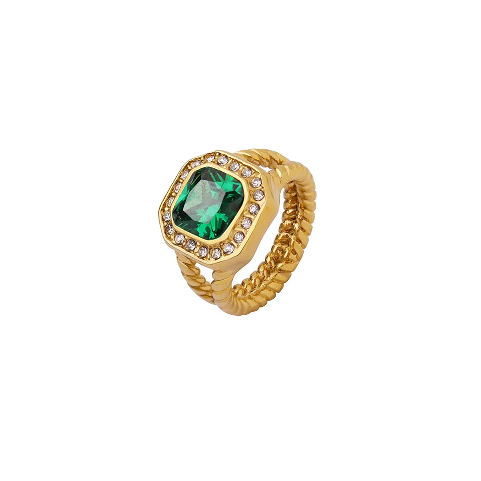 Rafini Royal Emerald inel verde 7 8