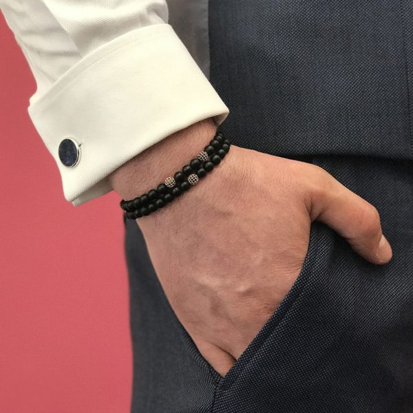 Dualstax Lava brățară bărbați wrap lavă 6mm